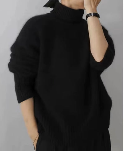 Madeleine – Pull col roulé en maille douce