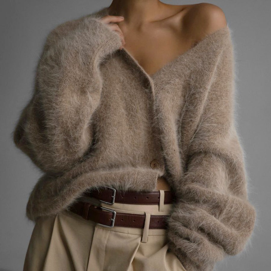 Clémence – Gilet en mohair doux