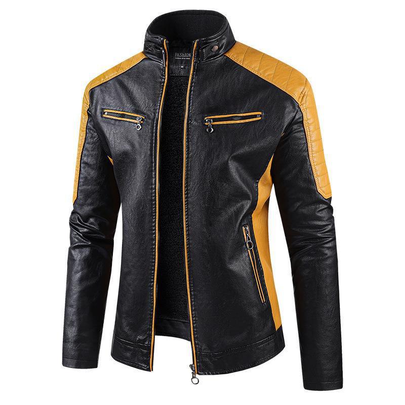 Dario – Veste Motard Bicolore en Similicuir