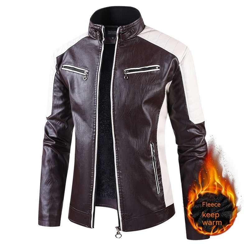 Dario – Veste Motard Bicolore en Similicuir
