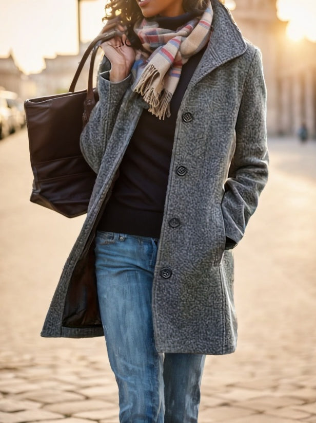 Isaline – Manteau Émeraude Élégant