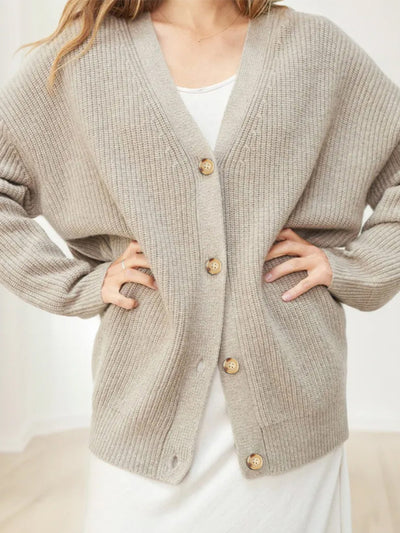 Alma – Cardigan côtelé oversize