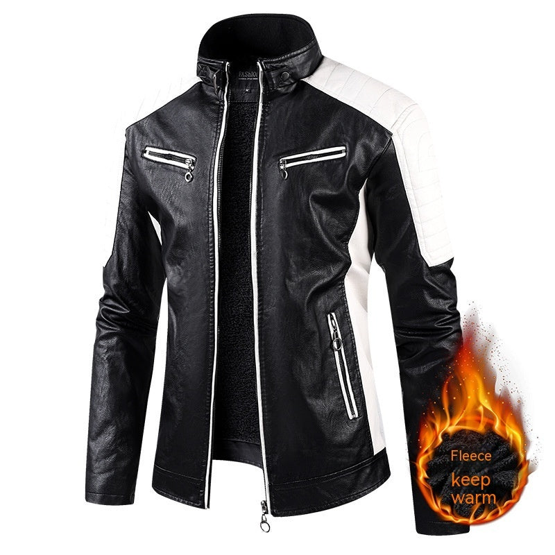 Dario – Veste Motard Bicolore en Similicuir