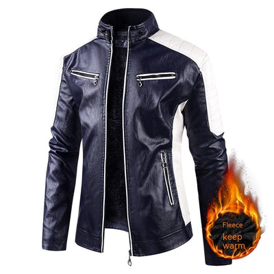 Dario – Veste Motard Bicolore en Similicuir