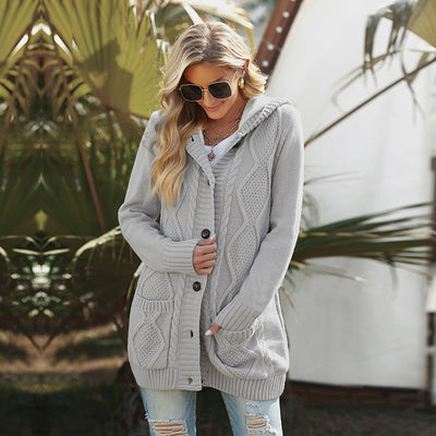 Noémie – Cardigan Long à Capuche