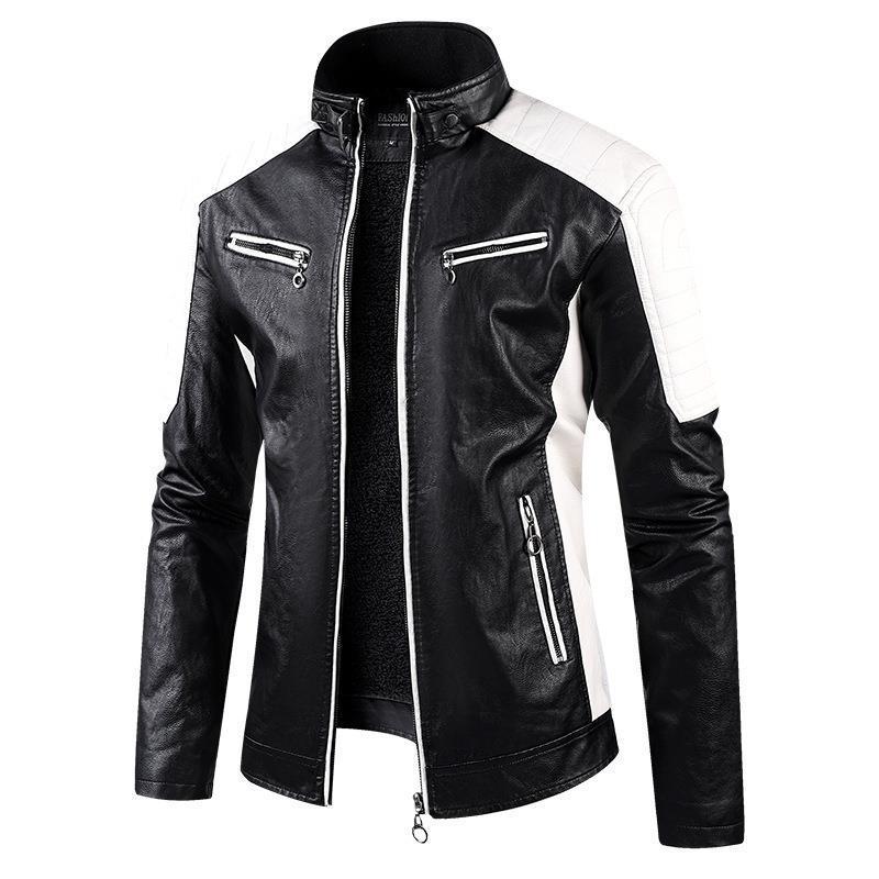 Dario – Veste Motard Bicolore en Similicuir