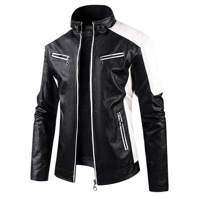 Dario – Veste Motard Bicolore en Similicuir