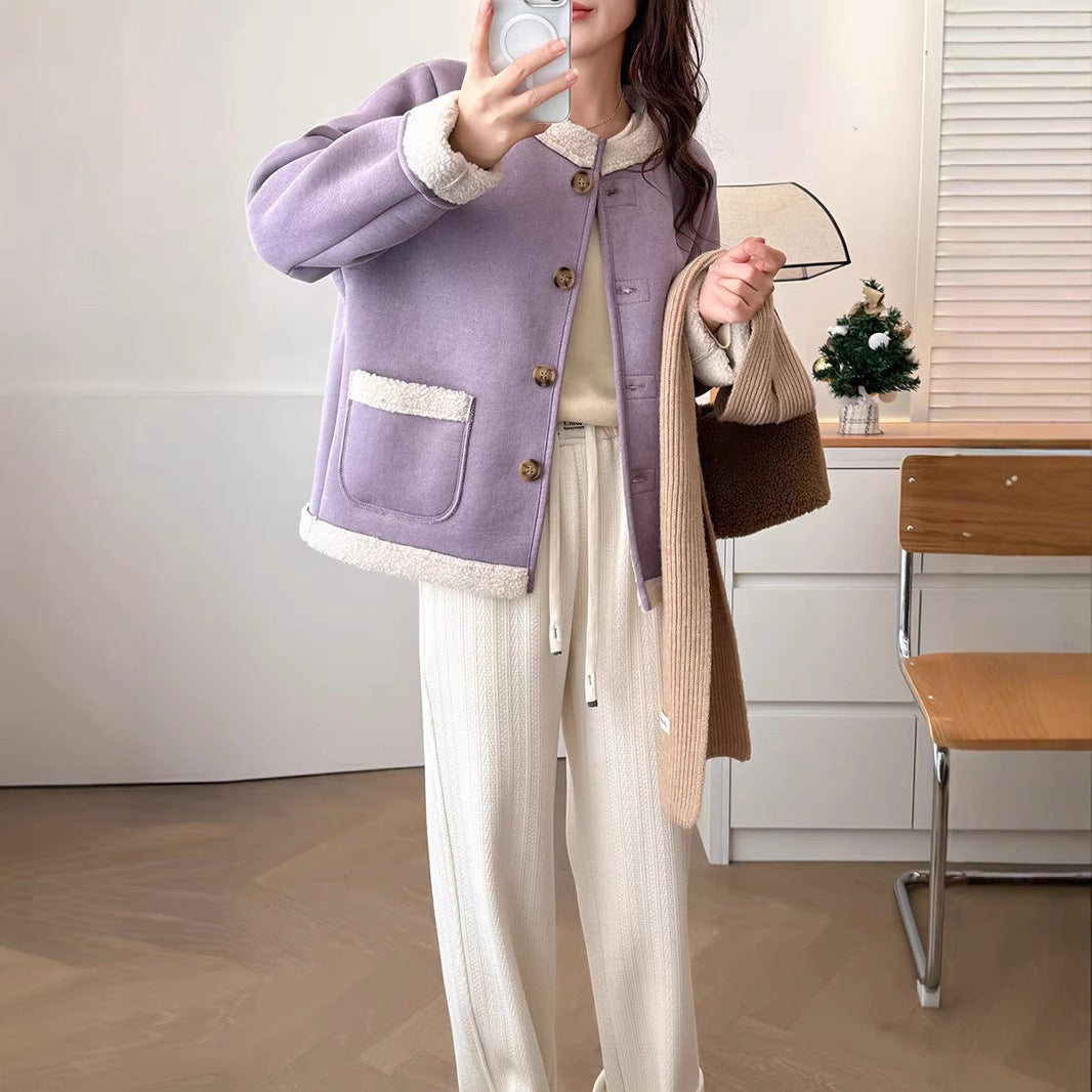 Cléva – Veste structurée bicolore en laine