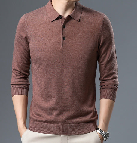 Hubert – Pull polo en maille fine