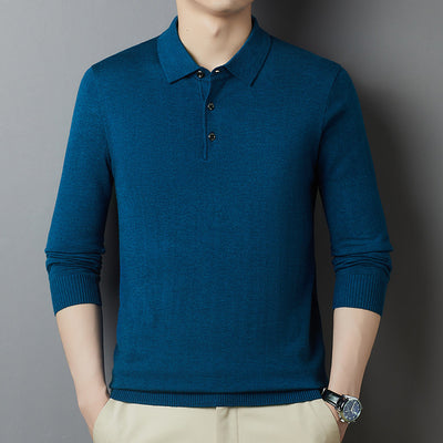 Hubert – Pull polo en maille fine