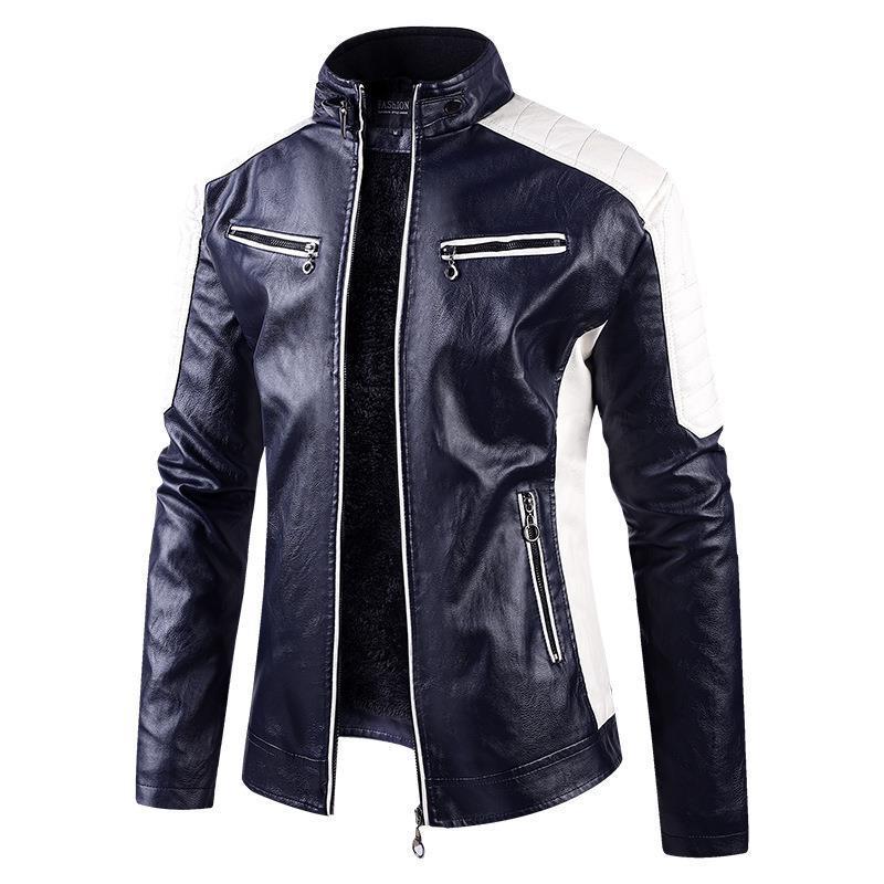 Dario – Veste Motard Bicolore en Similicuir