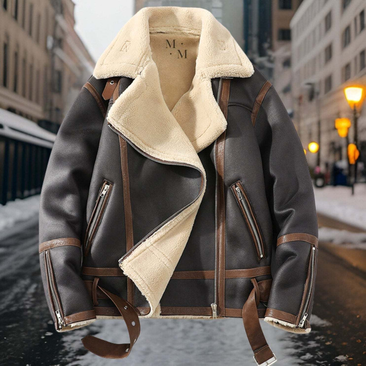 Charles - Manteau en Cuir Élégant