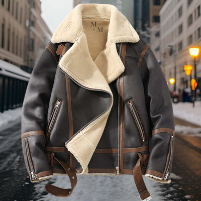 Charles - Manteau en Cuir Élégant