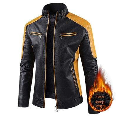 Dario – Veste Motard Bicolore en Similicuir
