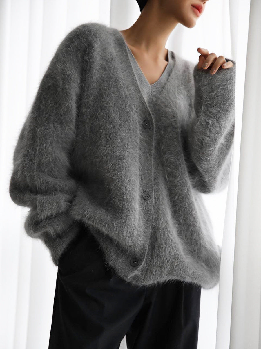 Clémence – Gilet en mohair doux