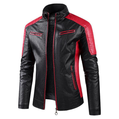 Dario – Veste Motard Bicolore en Similicuir