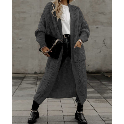 Éléonore – Long cardigan en maille