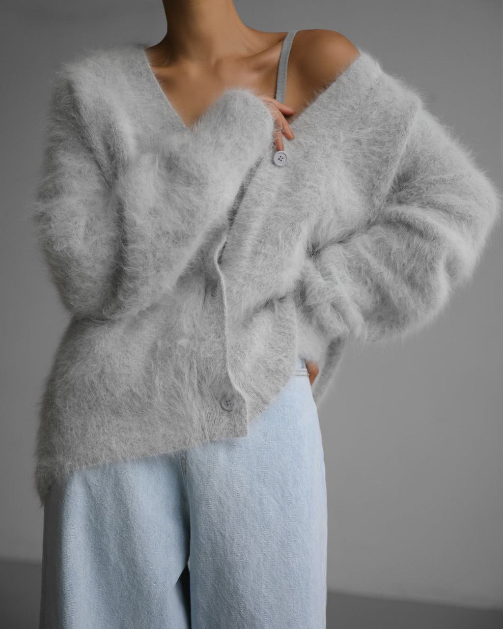 Clémence – Gilet en mohair doux