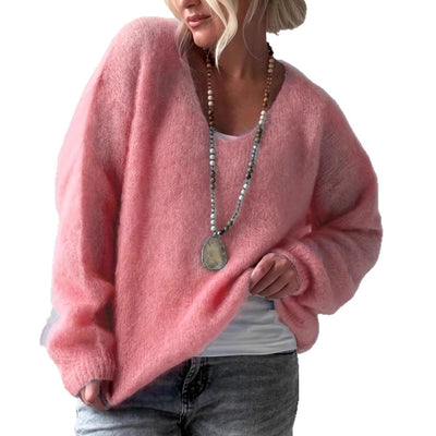 Élore – Pull duveteux à col dégagé