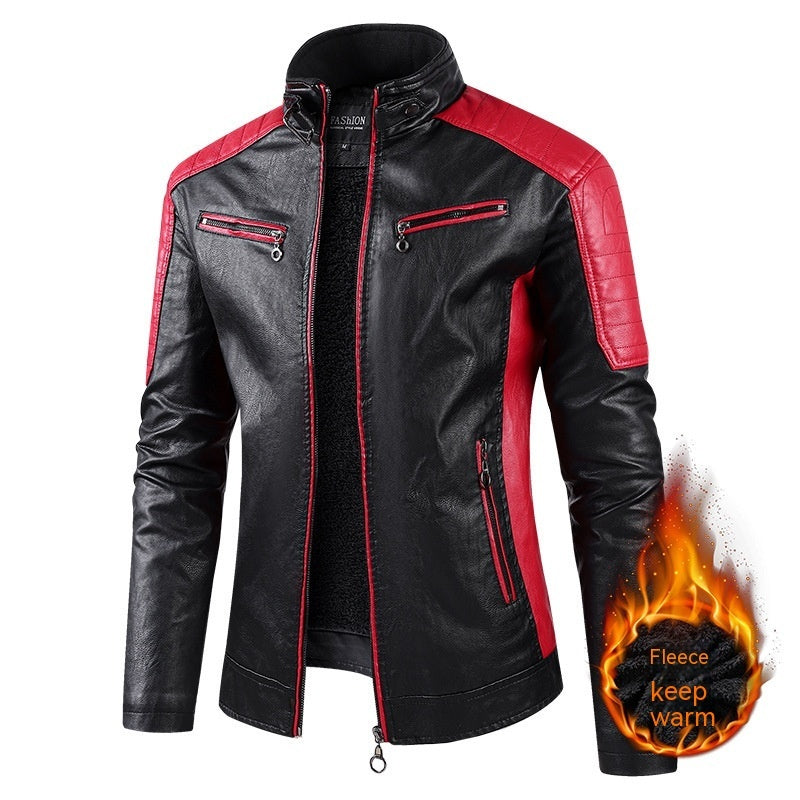 Dario – Veste Motard Bicolore en Similicuir