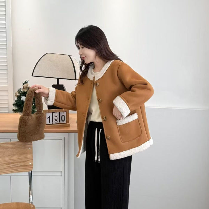 Cléva – Veste structurée bicolore en laine