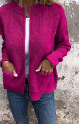 Odile - Gilet zippé à col rond