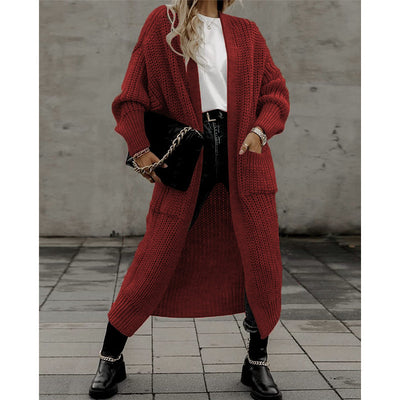 Éléonore – Long cardigan en maille