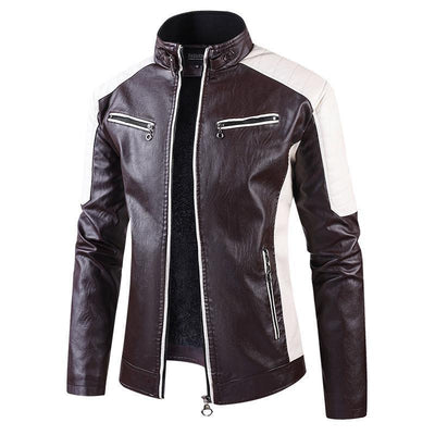 Dario – Veste Motard Bicolore en Similicuir