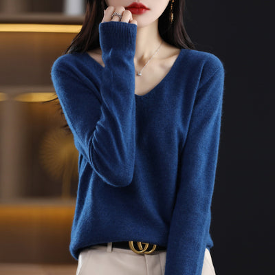 Aurélie – Pull Doux Col V en Laine